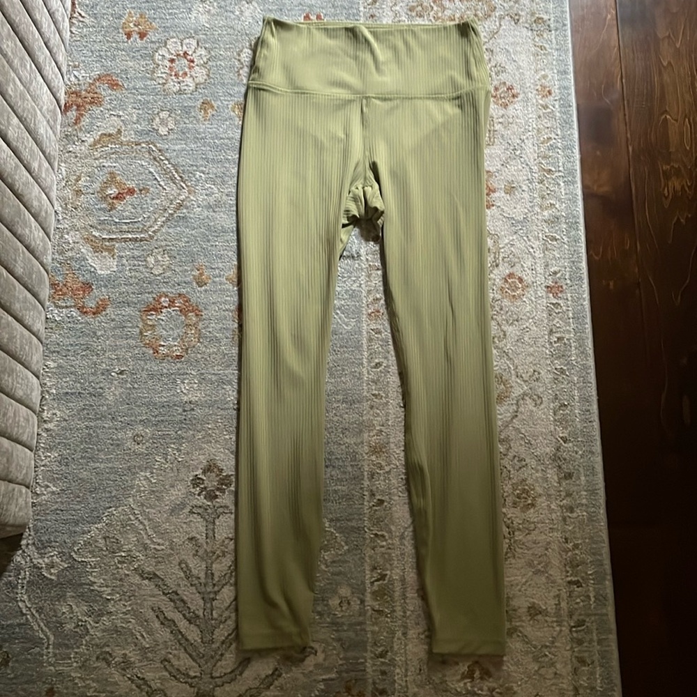 A pair of workout leggings